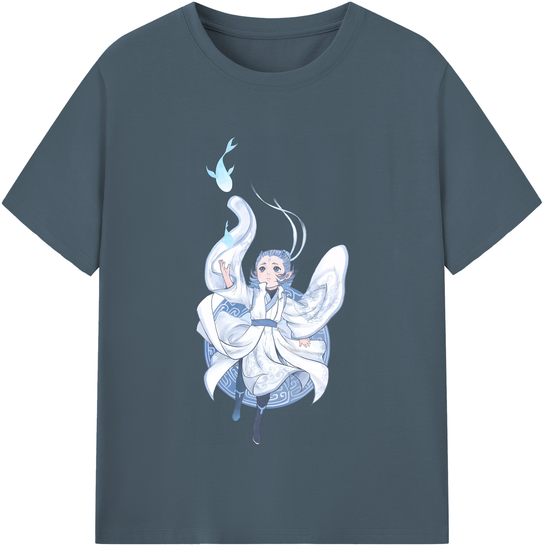（画像用） Ne Zha 2 ナタ 魔童の大暴れ 綿100％半袖Tシャツ（フロントプリント）